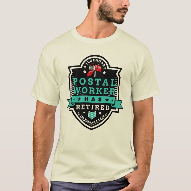 Camiseta Fundidad de retiro de Mailman, trabajador postal r (Anverso)