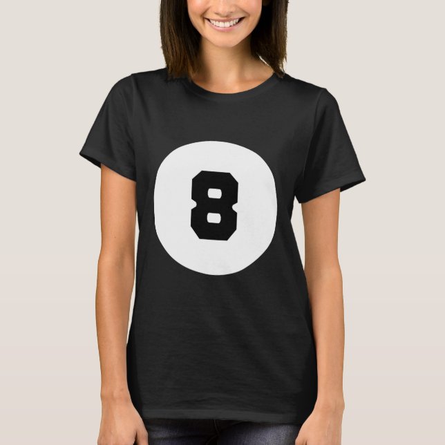 Camiseta Fundido 8 Ball Magic Eight Ball Billiards Pool Bla (Anverso)