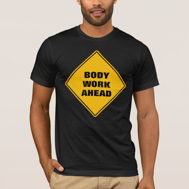 Camiseta Fundido cuerpo amarillo trabajar por delante de la (Anverso)