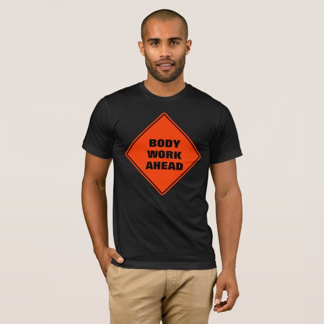 Camiseta Fundido cuerpo naranja trabajar por delante de la  (Anverso completo)