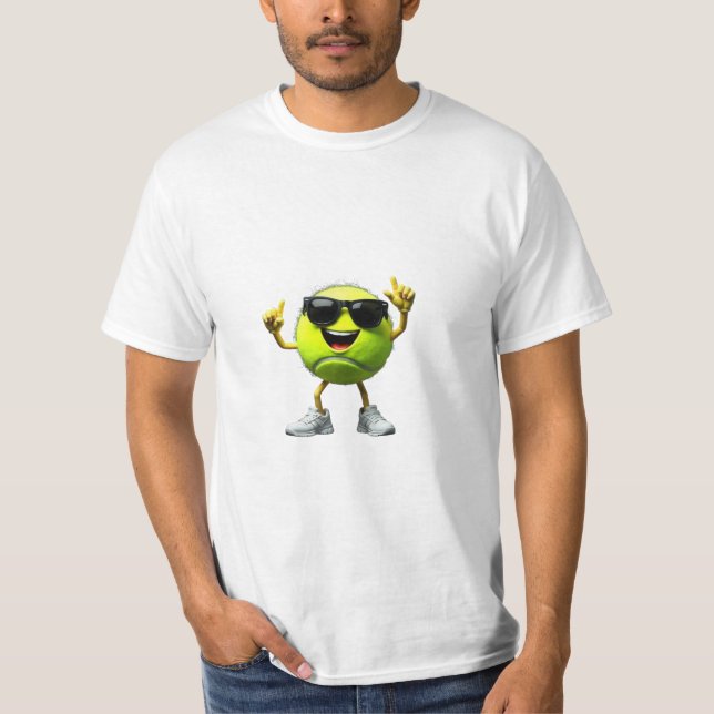 Camiseta Fundido jugador deportivo Dabbing Tennis Ball (Anverso)