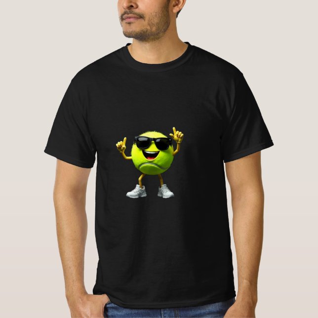 Camiseta Fundido jugador deportivo Dabbing Tennis Ball (Anverso)