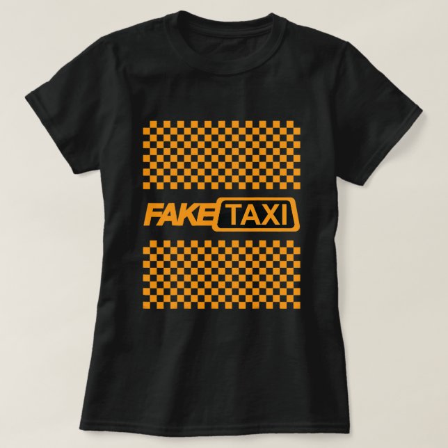 Camiseta Fundido taxista falso amarillo controlador de taxi (Diseño del anverso)