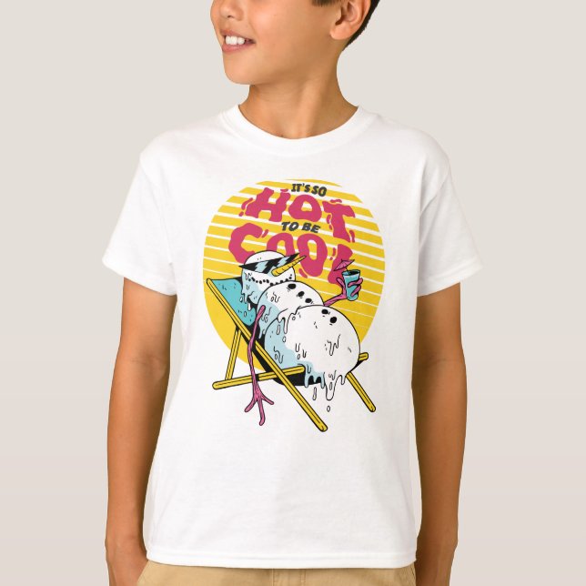 Camiseta Fundiendo Snowman tan caliente para estar fresco (Anverso)