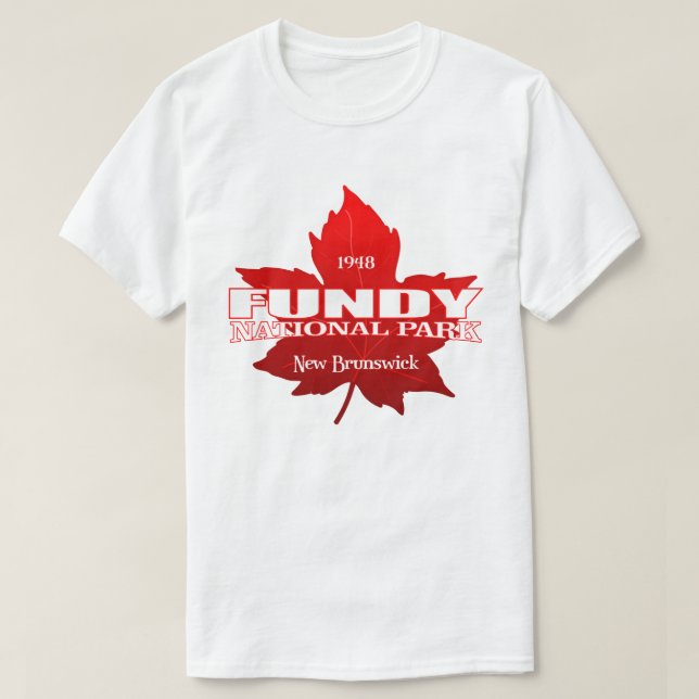 Camiseta Fundy NP (hoja de arce) (Diseño del anverso)