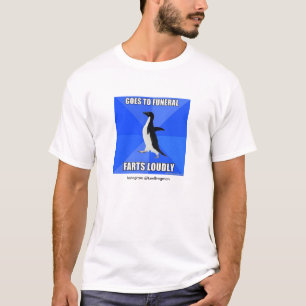 Camiseta fúnebre de Meme del pingüino social tor