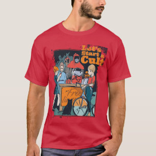 Camiseta Fúnebre terror vintage, comencemos un culto amigos