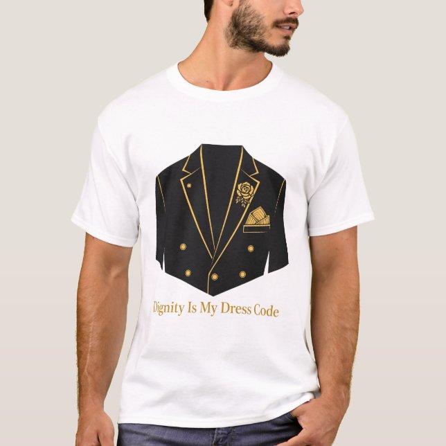 Camiseta Funeral Código de Vestimenta Dignidad (Anverso)