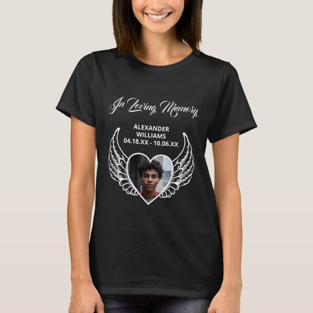 Camiseta Funeral conmemorativo en Alas Ángel de la Memoria  (Anverso)