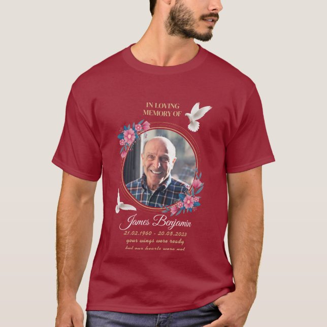 Camiseta Funeral personalizado, monumento personalizado (Anverso)