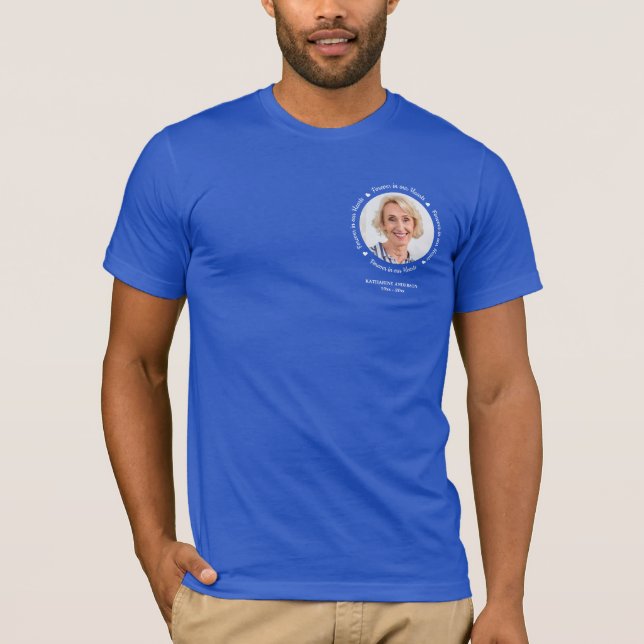 Camiseta Funeral Personalizado Para Siempre En Nuestra Foto (Anverso)
