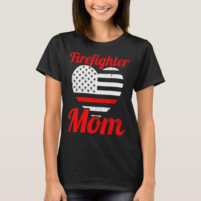 Camiseta Funeraria bombera madre bombera bombera madre de b (Anverso)