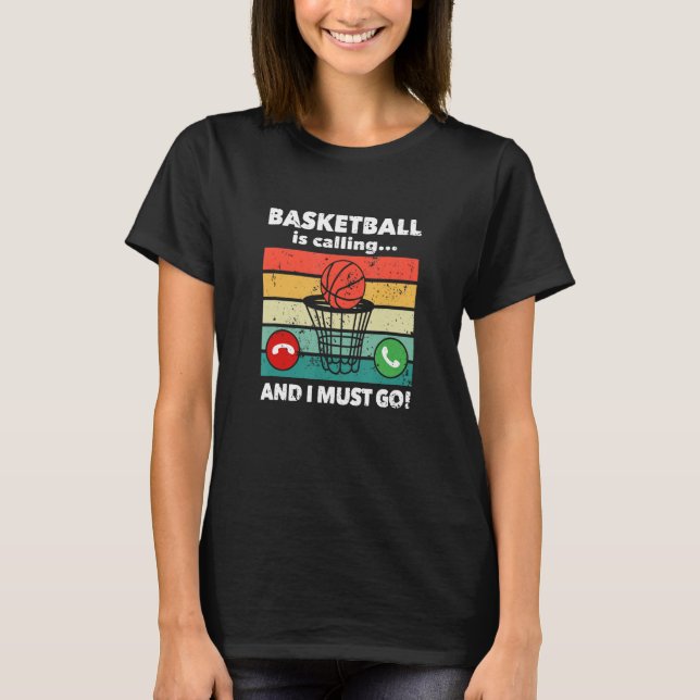 Camiseta Funerosos Baloncestistas El Baloncesto Está Llaman (Anverso)
