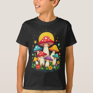 Camiseta Funguitos de hongos de hongos de hongos florales d