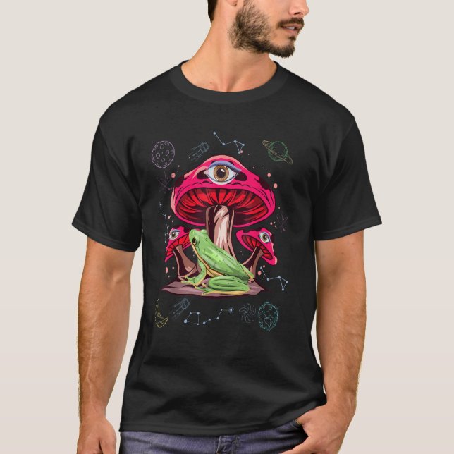 Camiseta Fungus Magic Psilocybin Mushrooms Frog The Univers (Anverso)