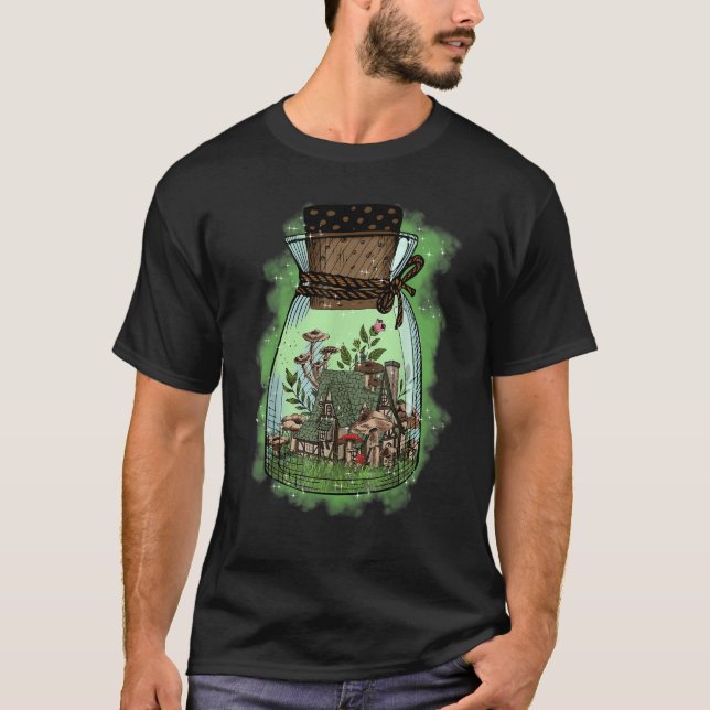 Camiseta Fungus Magic Psilocybin Mushrooms In Glass Vase (Anverso)