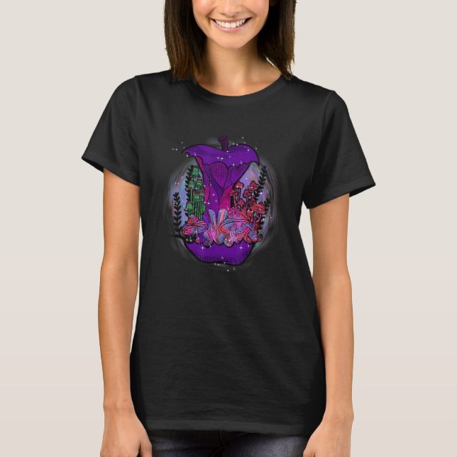 Camiseta Fungus Magic Psilocybin Mushrooms Purple Mushrooms (Anverso)