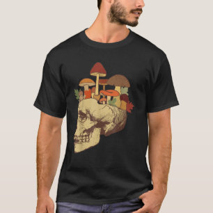 Camiseta Fungus Magic Psilocybin Mushrooms Skull Face Hippi