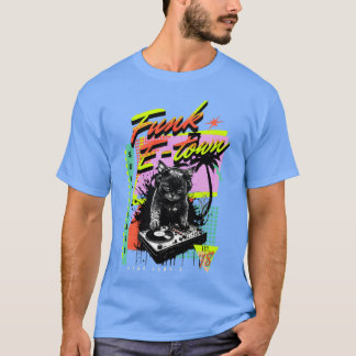 Camiseta FUNK ETOWN SOUNDCAST Estilo de los 90 Cat Dj Lime