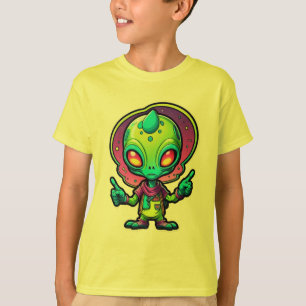 Camiseta Funky Alien Peace Sign Pegatina