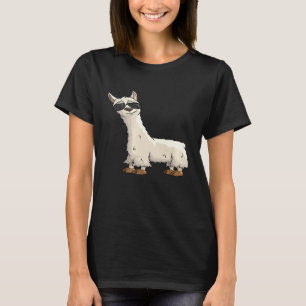 Camiseta Funky Alpaca Hipster Llama con gafas de sol Premiu