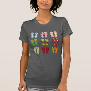 Camiseta Funky calzado colorido chanclas de verano