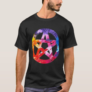 Camiseta Funky Colorful Pagan Pentacle T-Shirt