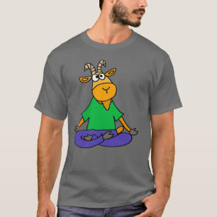 Camiseta Funky Cute Goat Haciendo Yoga 
