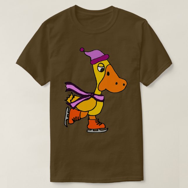 Camiseta Funky Guay Yellow Duck es el patinaje sobre hielo  (Diseño del anverso)