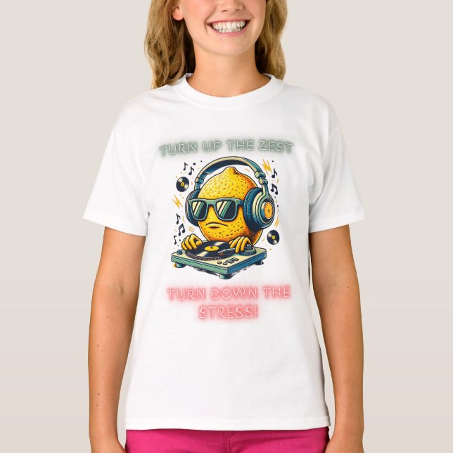 Camiseta Funky Lemon DJ Groove Vibes en estilo (Anverso)
