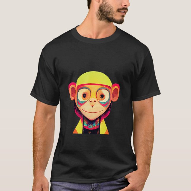 Camiseta Funky Munky Girl Space Pilot Monkey (Anverso)