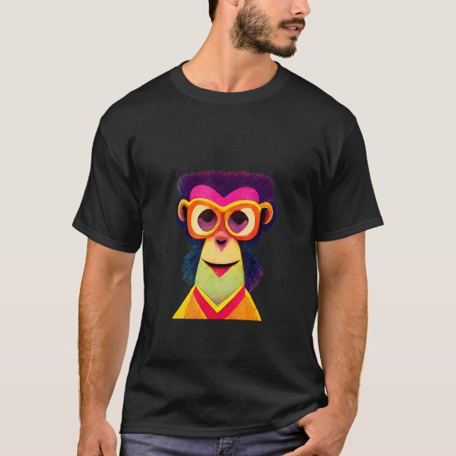 Camiseta Funky Munky Happy Hipster Monkey (Anverso)