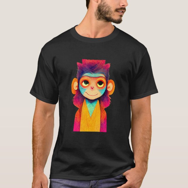 Camiseta Funky Munky Happy Stylish Monkey (Anverso)