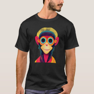 Camiseta Funky Munky Hipster Monkey Premium
