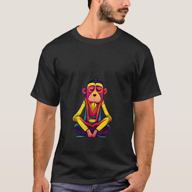 Camiseta Funky Munky Tibetan Lama Monkey Design (Anverso)