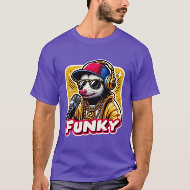 CAMISETA FUNKY-OPOSSUM DJ 2 (Anverso)