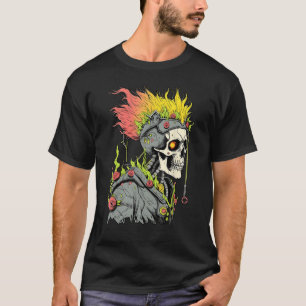 Camiseta Funky y fabuloso diseño gráfico Quirky Skull