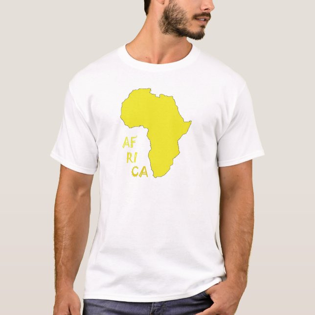 Camiseta Funky Yellow Africa Map (Anverso)