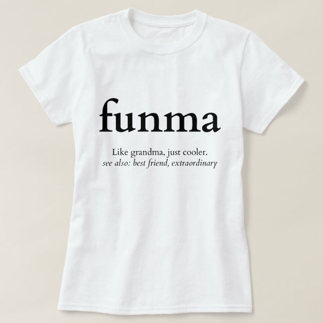 Camiseta Funma Funny Grandma Definition (Diseño del anverso)