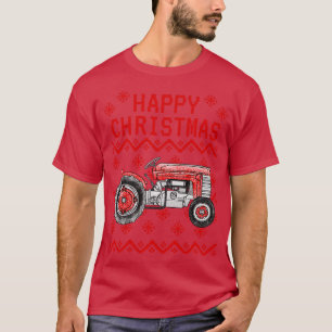 Camiseta Funn agrícola de Navidades feos de tractores vinta