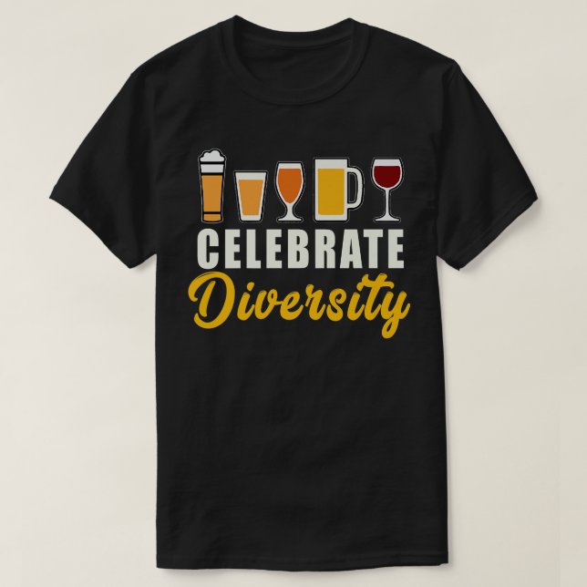 Camiseta Funn de Celebración de la diversidad de la cerveza (Diseño del anverso)