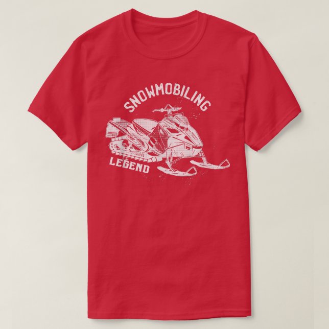 Camiseta Funn de Ilustracion Snowmobile de leyenda de moto  (Diseño del anverso)
