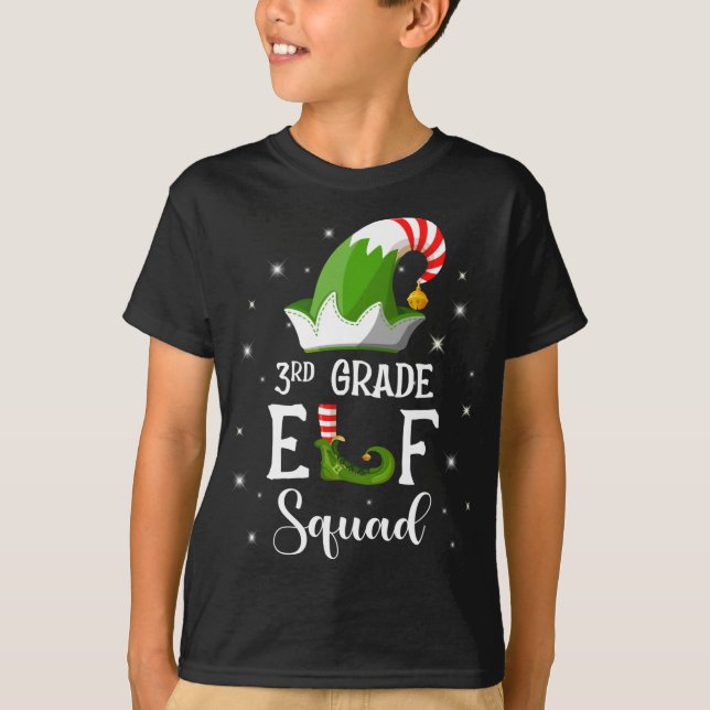 Camiseta Funn de Navidades de la familia de 3er grado Elf S (Anverso)