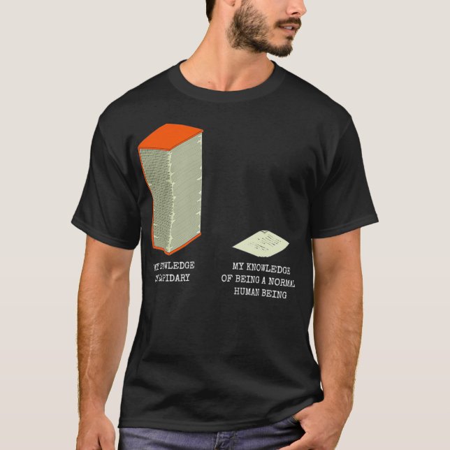 Camiseta Funn Meme de conocimiento de grabado de la forma d (Anverso)