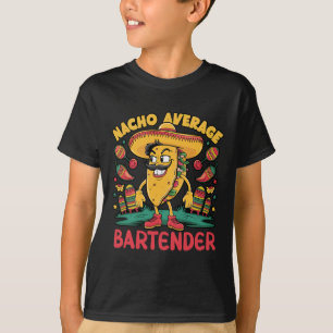 Camiseta Funn mexicano Nacho Promedio Bartender Cinco De Ma