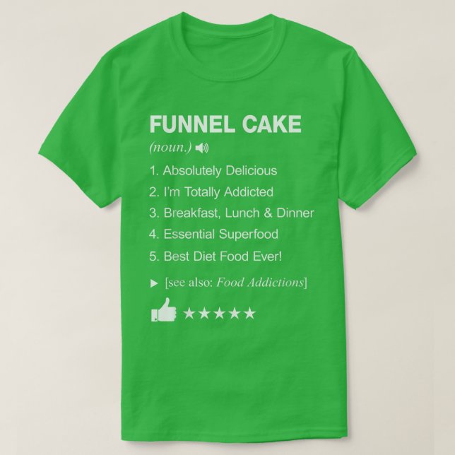 Camiseta Funnel Cake Definition Meaning  Funny  (Diseño del anverso)
