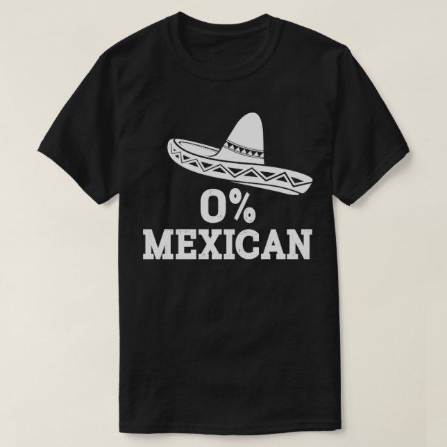 Camiseta Funny 0 mexicano con sombrero por Cinco de Mayo co (Diseño del anverso)