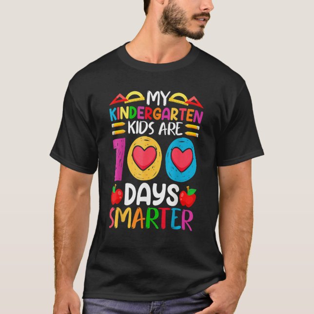 Camiseta Funny 100 Days Of School And Still Poppin Kinderga (Anverso)