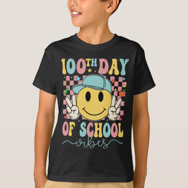 Camiseta Funny 100th Day Of School Vibes (Anverso)