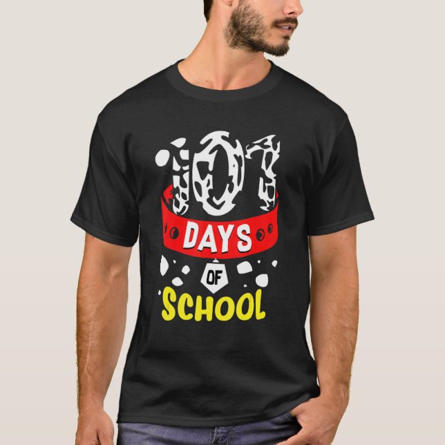 Camiseta Funny 101 Days School Dog 100th Days Smarter Teach (Anverso)
